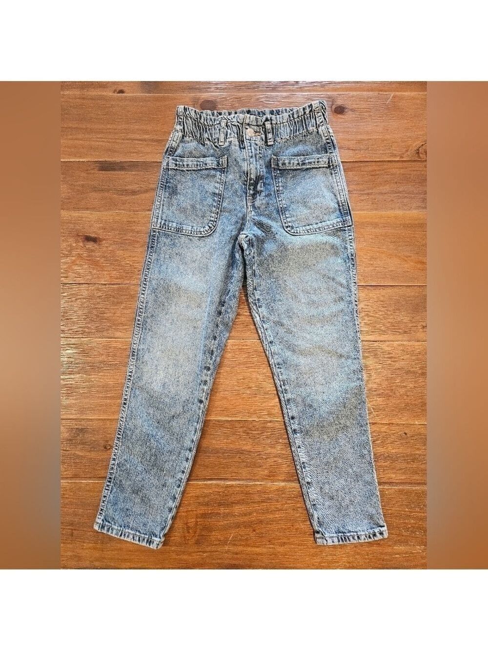 GAP GIRL'S MOM DENIM JEANS ELASTIC WAISTBAND SIZE 10